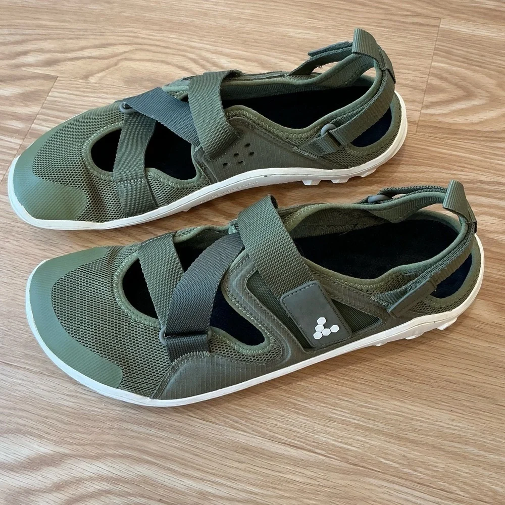 VivoBarefoot Tracker Hiking  Strappy Sandals in Olive Green Size EU 44